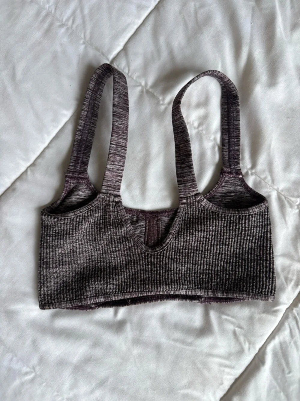FP Movement by Free People Ribbed Sports Bra - Heather Plum - Picture 4 of 5